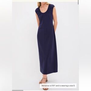 Tuckernuck navy Paula maxi dress